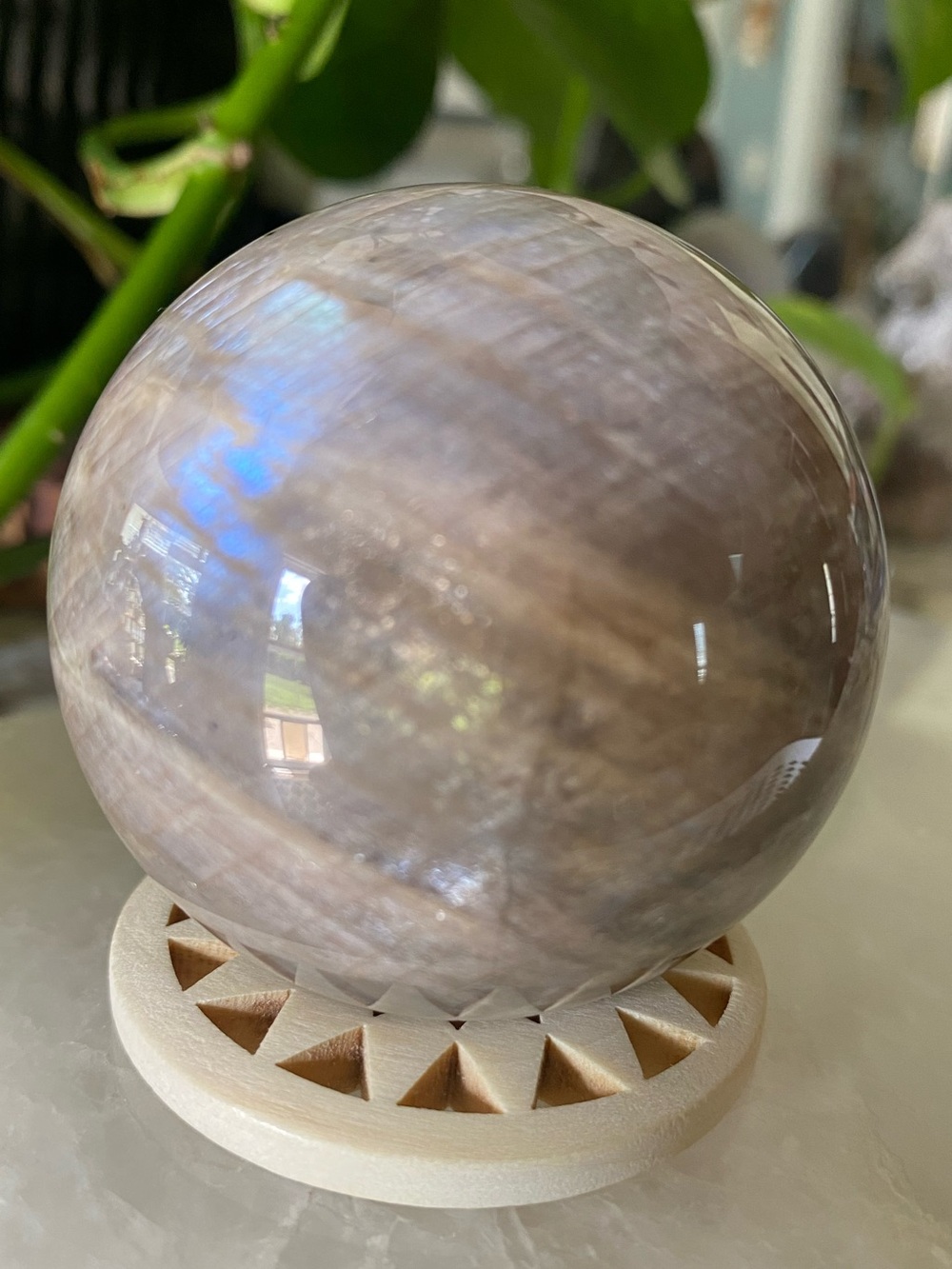 ๐โจ 2.2โ BLUE FLASH MOONSTONE SPHERE โจ๐
